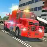 城市消防车模拟灭火